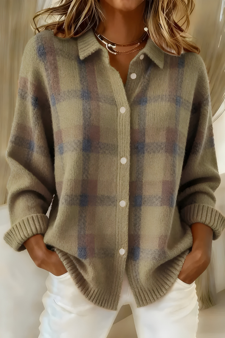 Quinn | Relaxed Plaid Cardigan