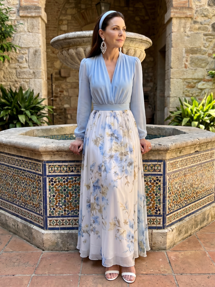 Coralie | V-Neck Floral Maxi Dress
