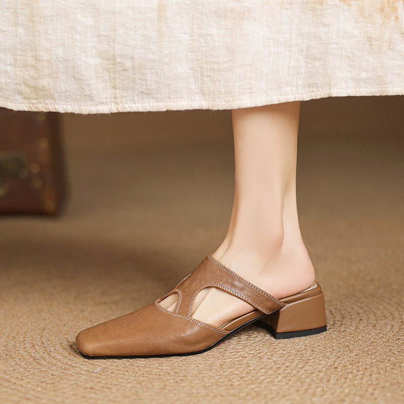 Wynne | Elegant Block-Heel Mules
