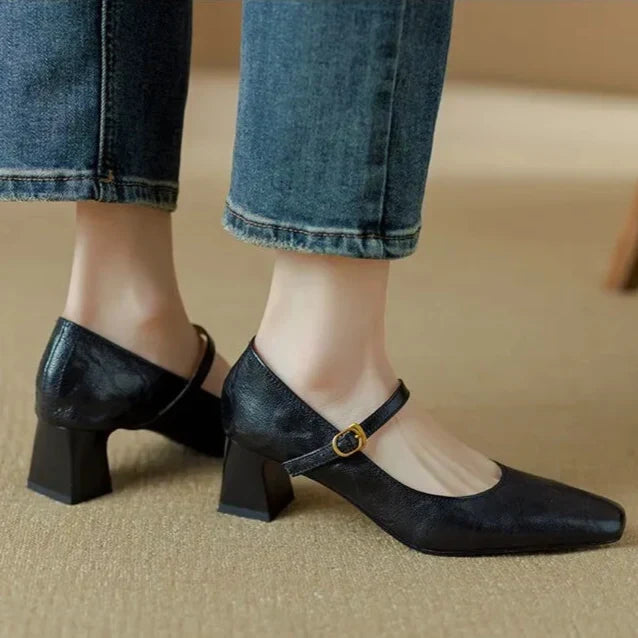 Emily | Buckled Block-Heel Mary Janes