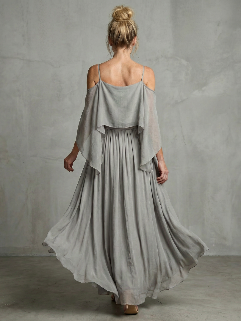 Elaine | Draped Cold-Shoulder Two-Piece Set