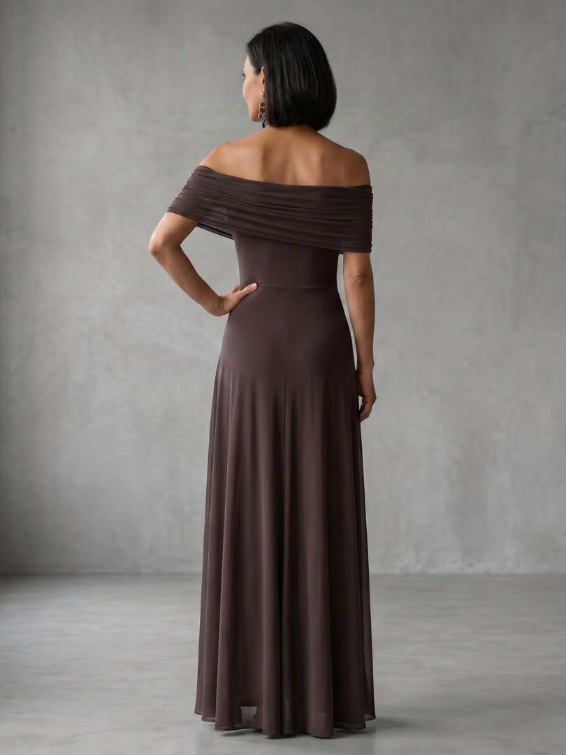 Nerissa | Off-Shoulder Draped Midi Dress