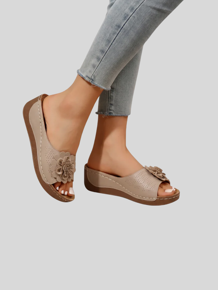 Fleur | Blossom Wedge Sandals