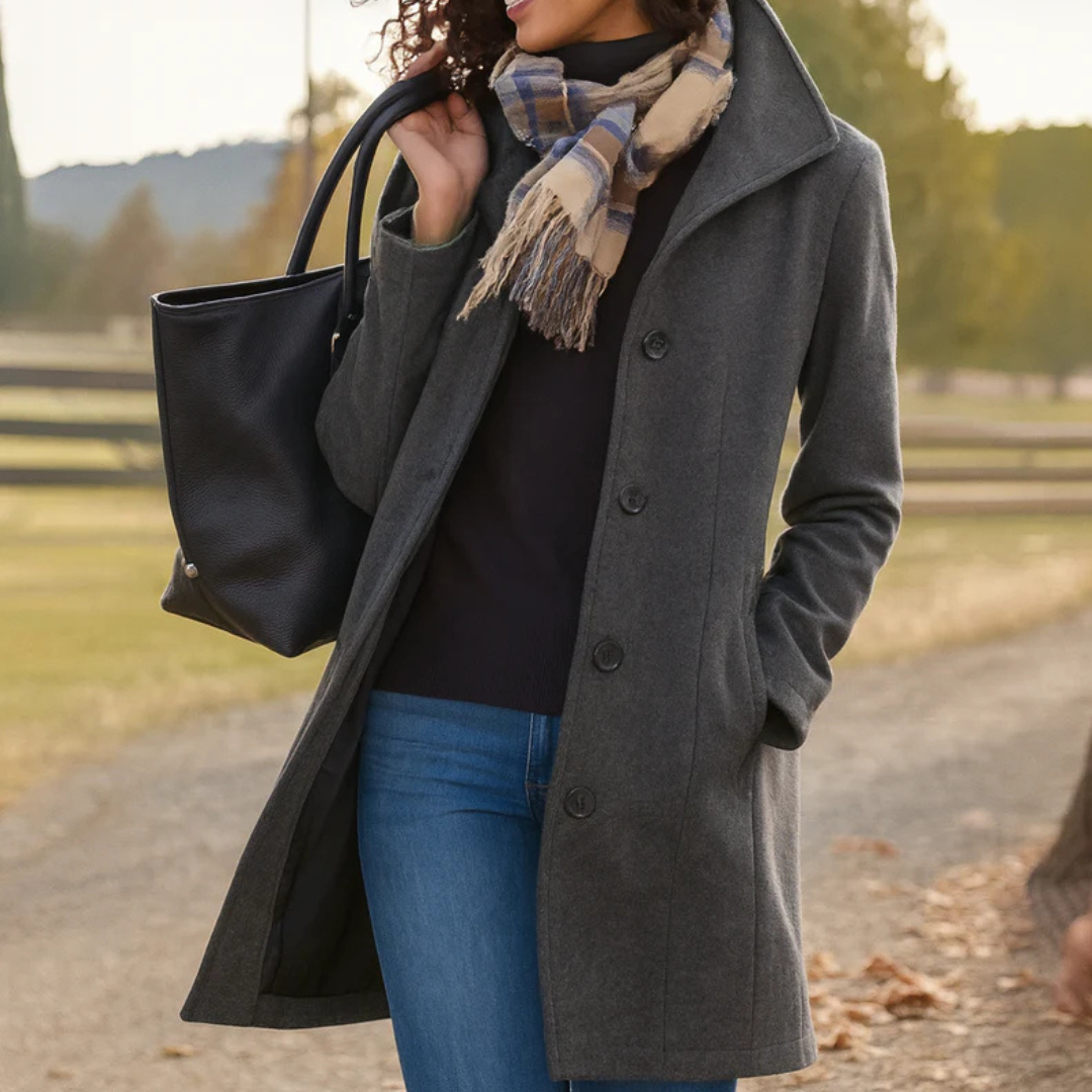 Brigitte | Tailored Single-Breasted Coat