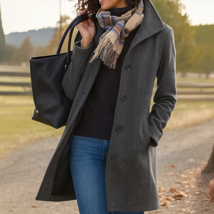 Brigitte | Tailored Single-Breasted Coat