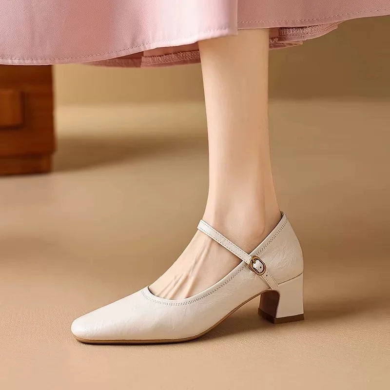 Emily | Buckled Block-Heel Mary Janes