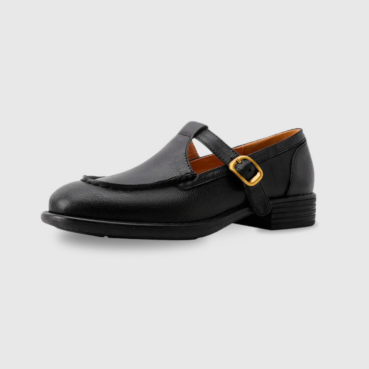 Blanche | Round-Toe T-Strap Mary Janes