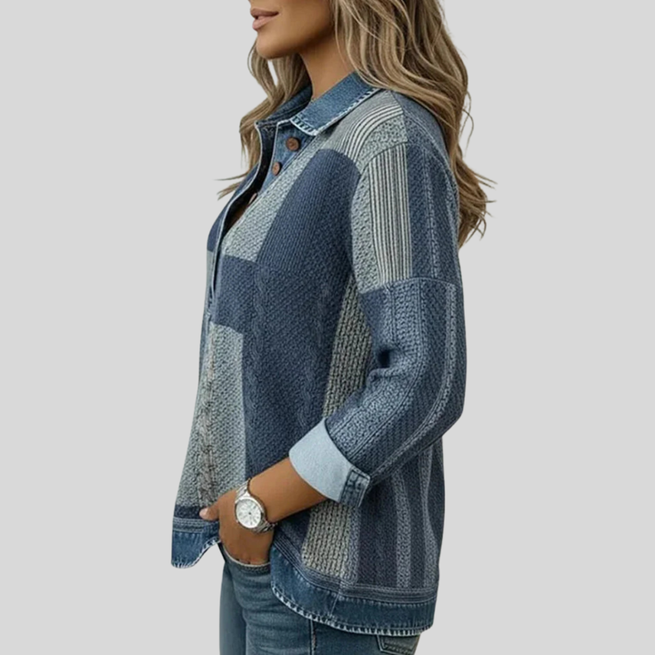 Denise | Patchwork Collared Top