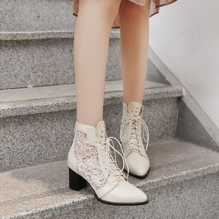 Rosabel | Lace-Up Block-Heel Boots