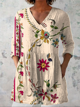 Marjorie | Floral V-Neck Tunic