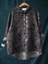 Rosalind | Botanical Print Relaxed Shirt
