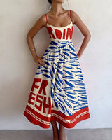 Marlow | Coastal Print Midi Dress