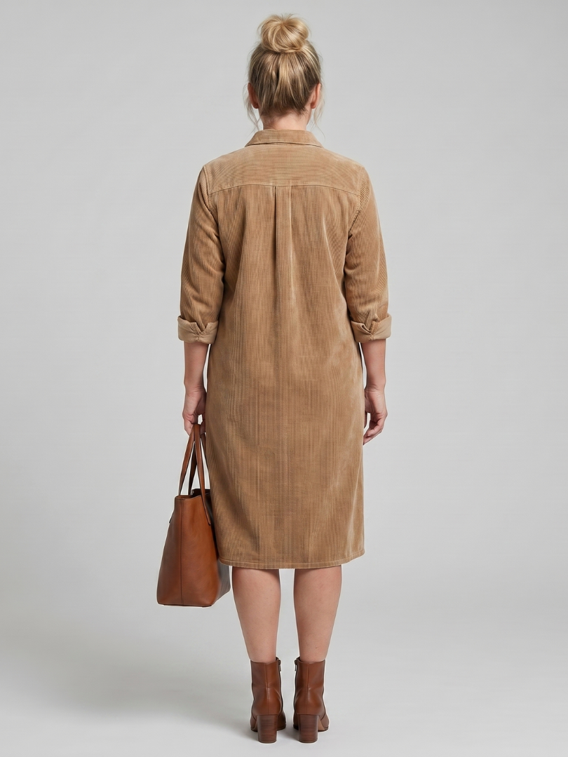 Darcy | Button-Front Patch Pocket Midi Dress