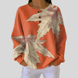 Juniper | Autumn Leaf Button-Neck Top