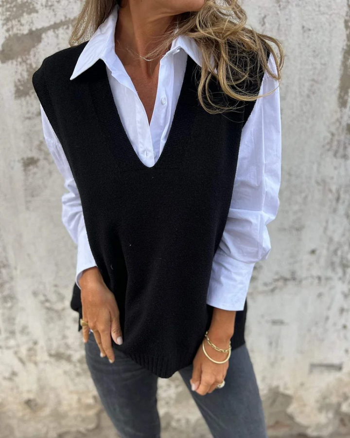 Marigold | Relaxed V-Neck Vest