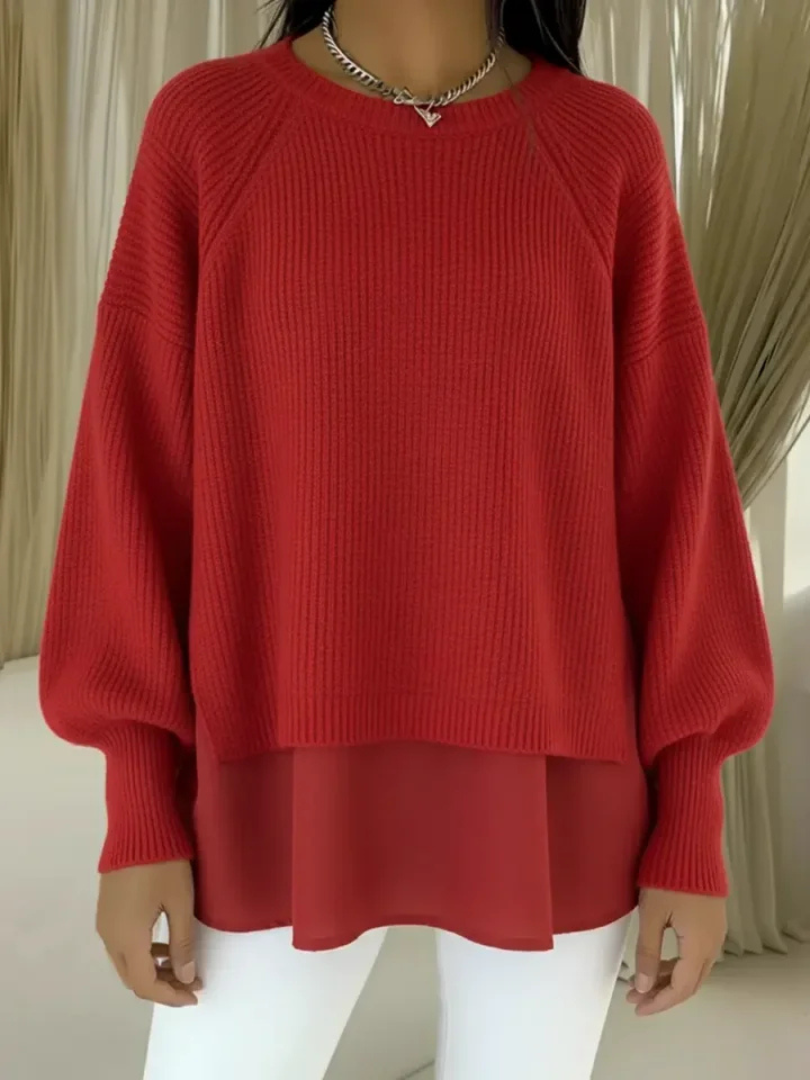 Elsie | Layered-Hem Knit Jumper