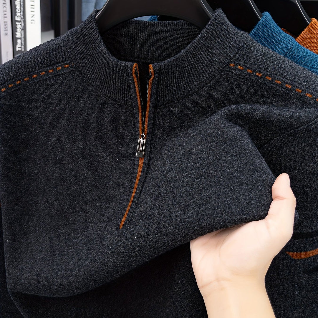 Conrad | Zip-Neck Knit Jumper