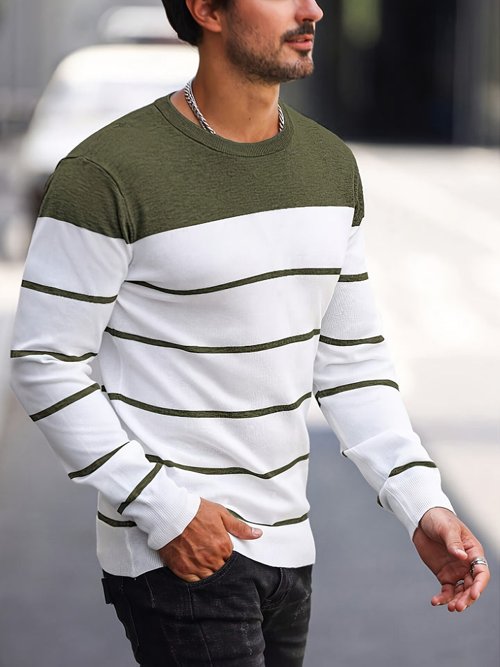 Harrison | Colour-Block Striped Sweater