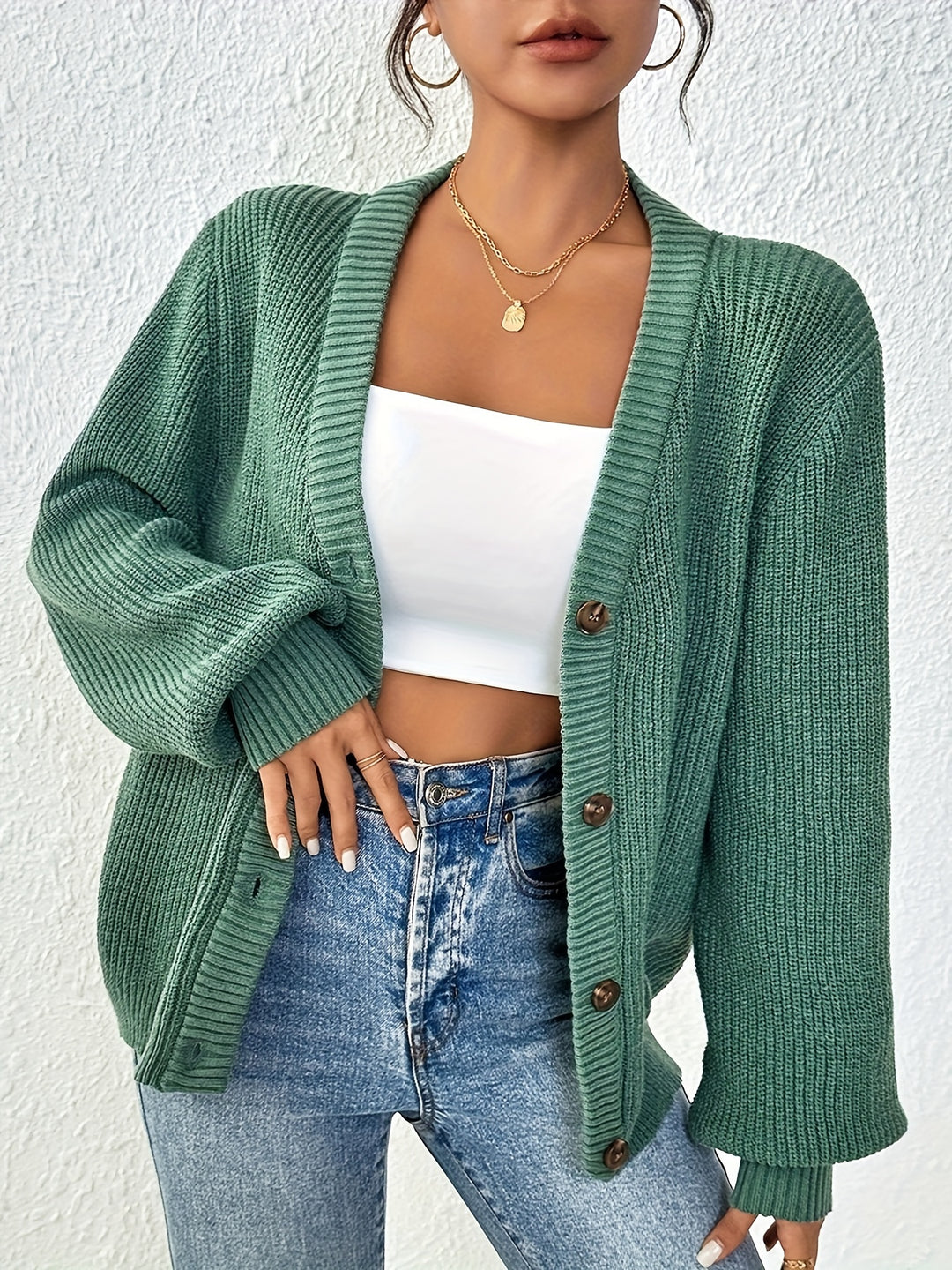 Rosemary | Chunky-Knit Button Cardigan