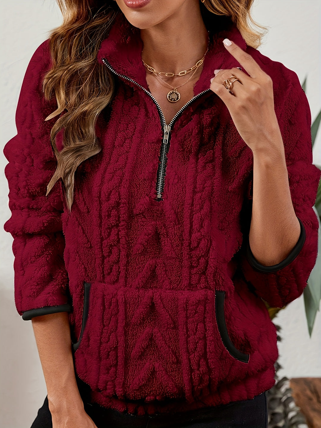 Juniper | Textured Half-Zip Pullover