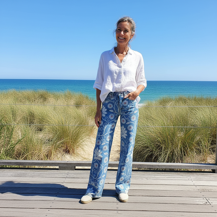 Ramona | Wide-Leg Floral Trousers