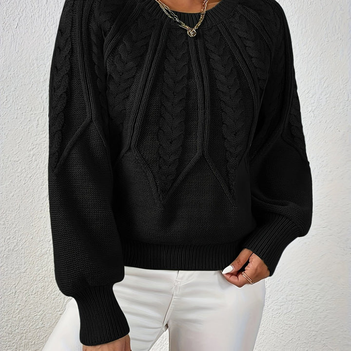 Fiona | Cable-Knit Round-Neck Sweater