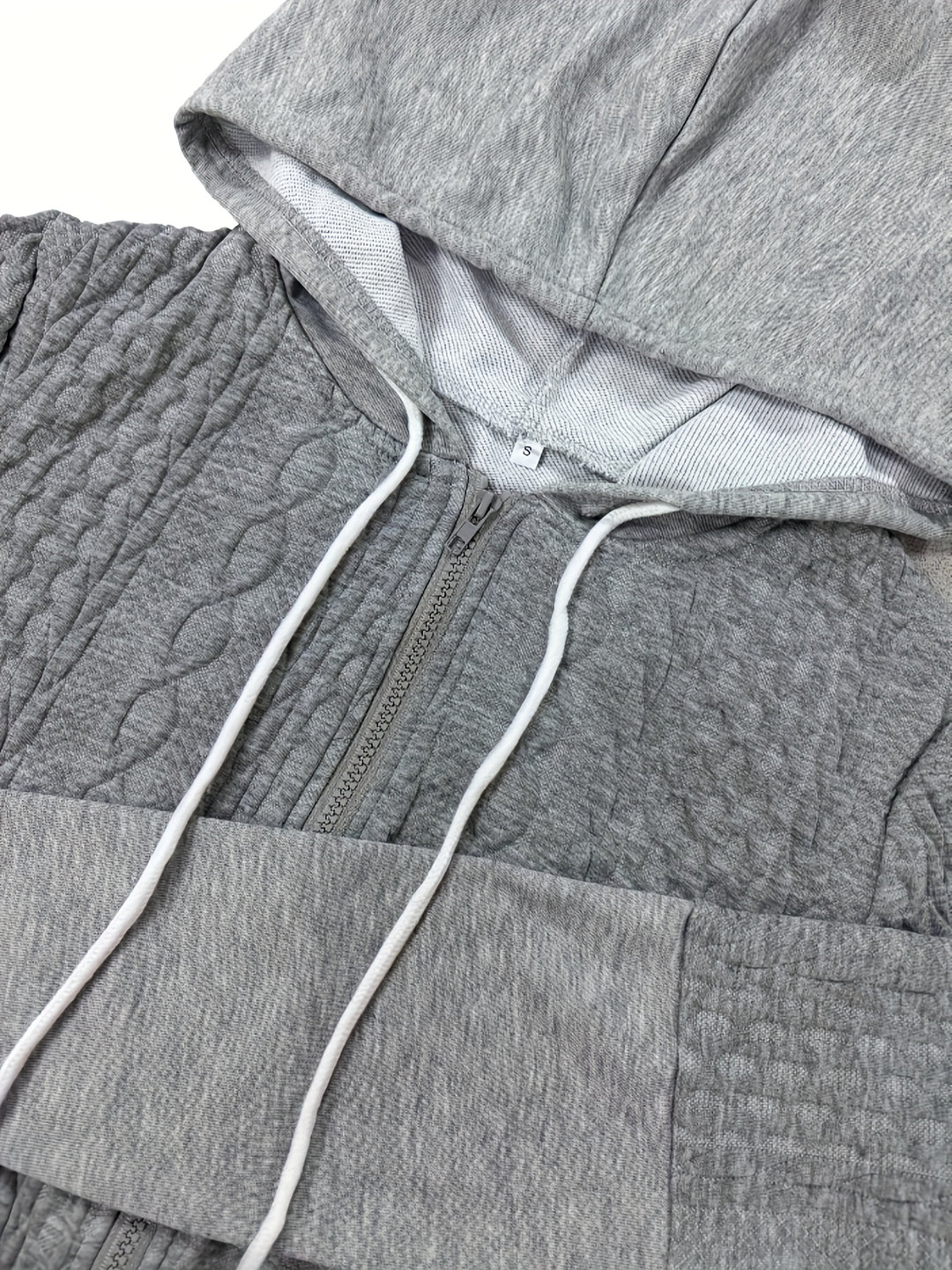 Marianne | Textured Longline Hooded Jacket