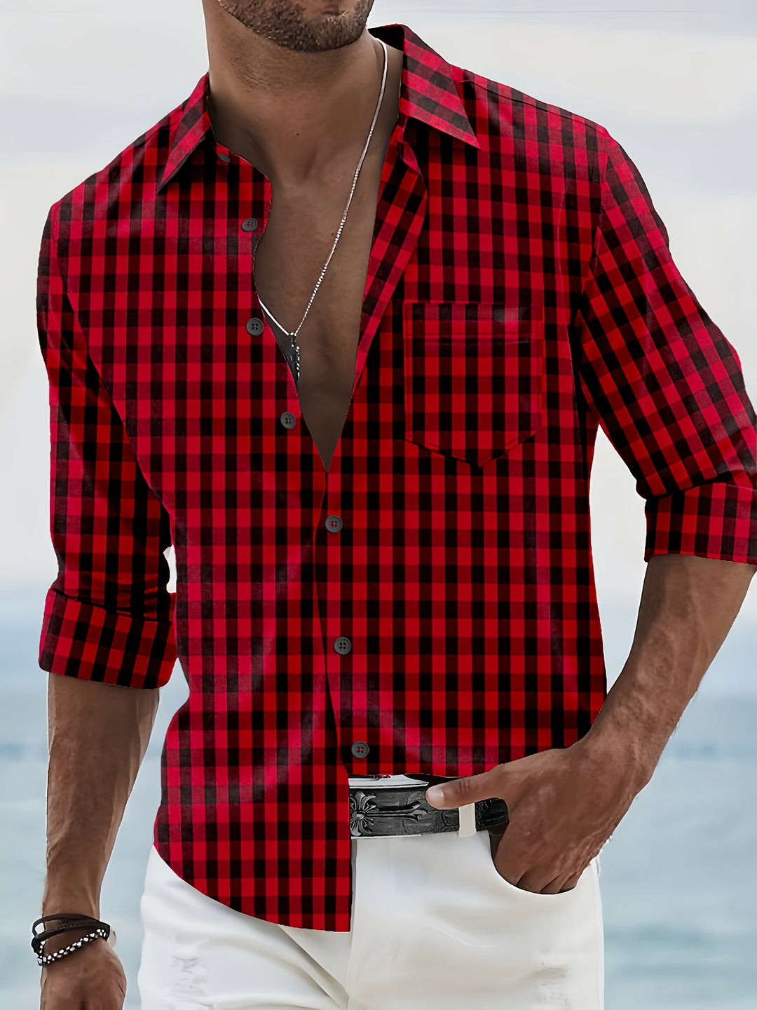 Miles | Gingham Check Long Sleeve Shirt