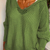 Marguerite | Open-Knit V-Neck Jumper