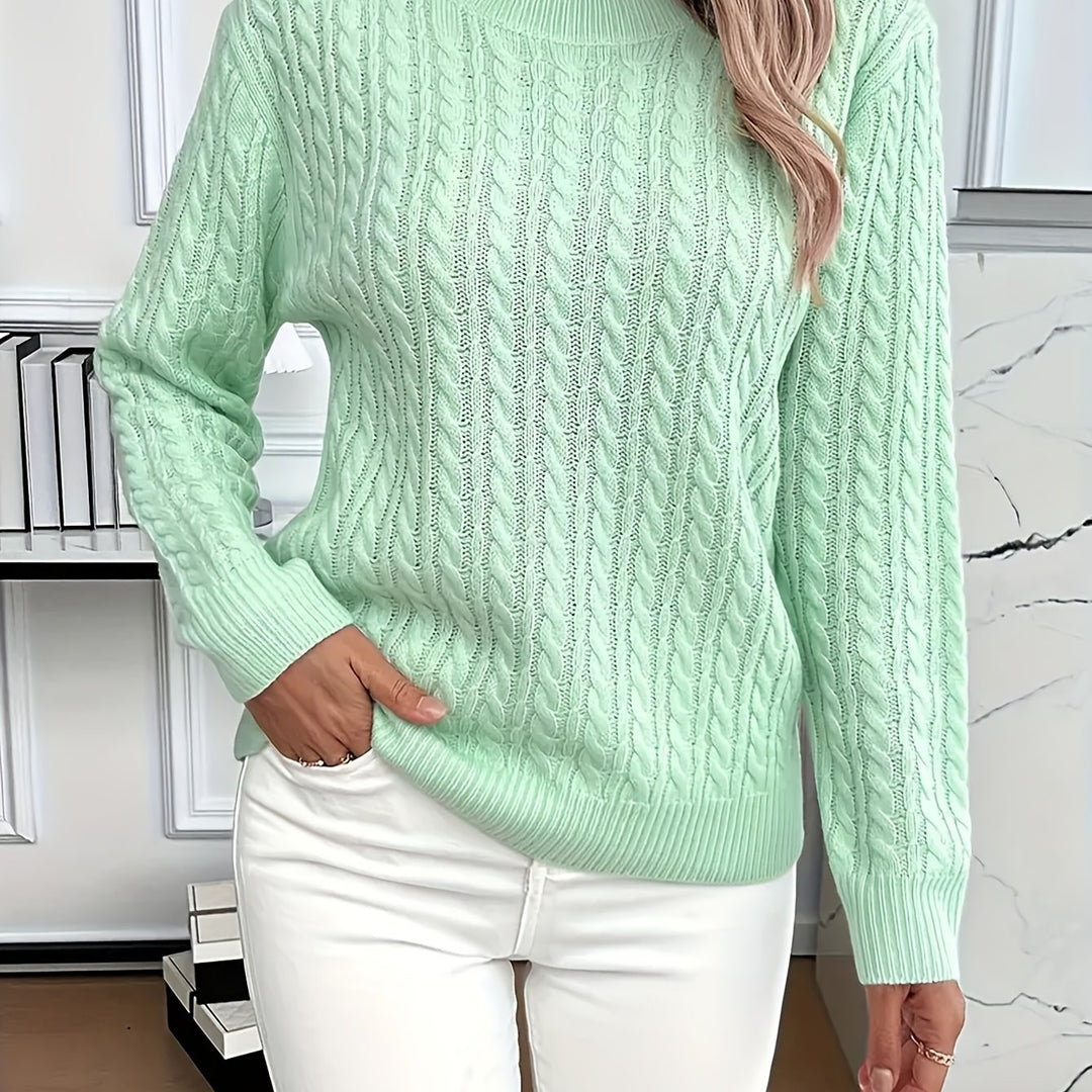 Maeve | Cable-Knit Round Neck Jumper