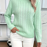Maeve | Cable-Knit Round Neck Jumper