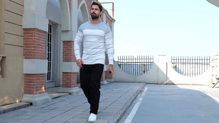 Harrison | Colour-Block Striped Sweater