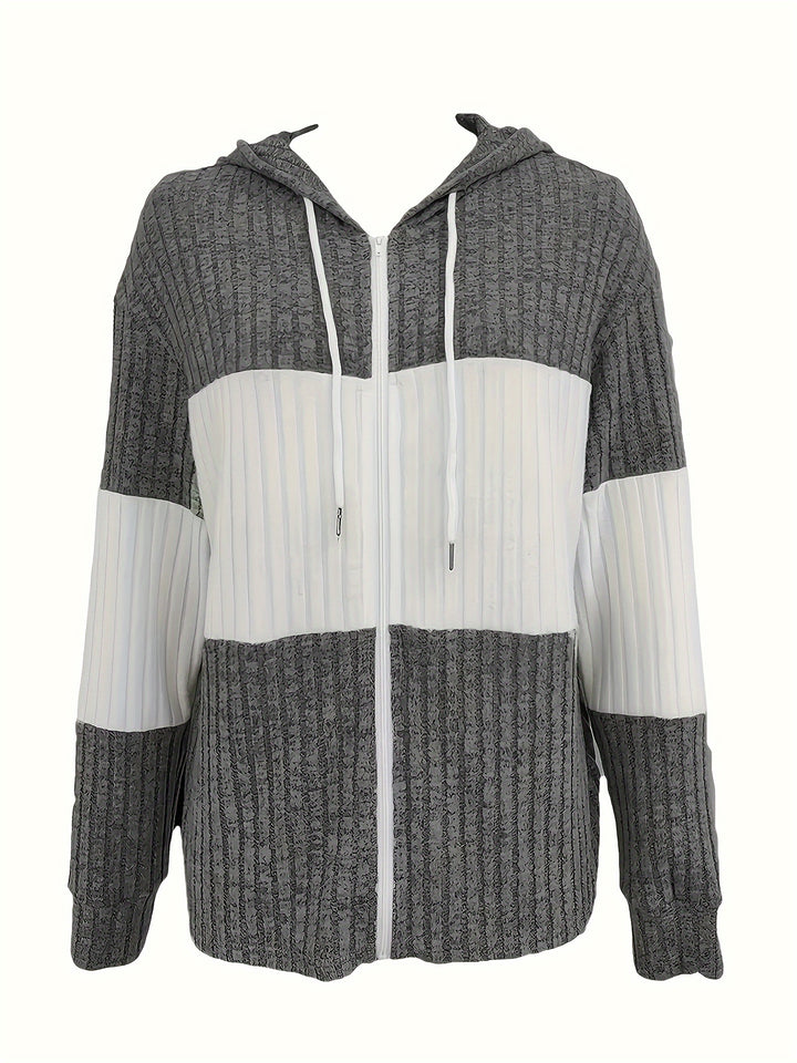 Lydia | Colour Block Hooded Jacket