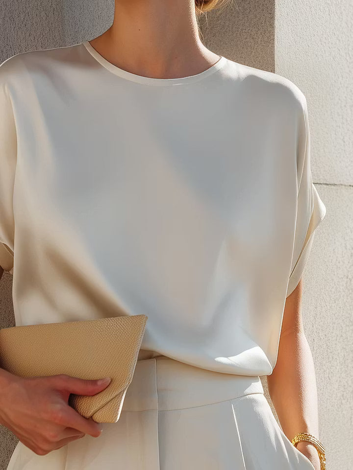 Yvette | Relaxed Cap-Sleeve Blouse