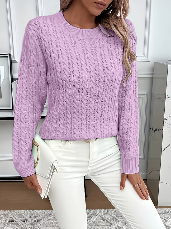 Maeve | Cable-Knit Round Neck Jumper