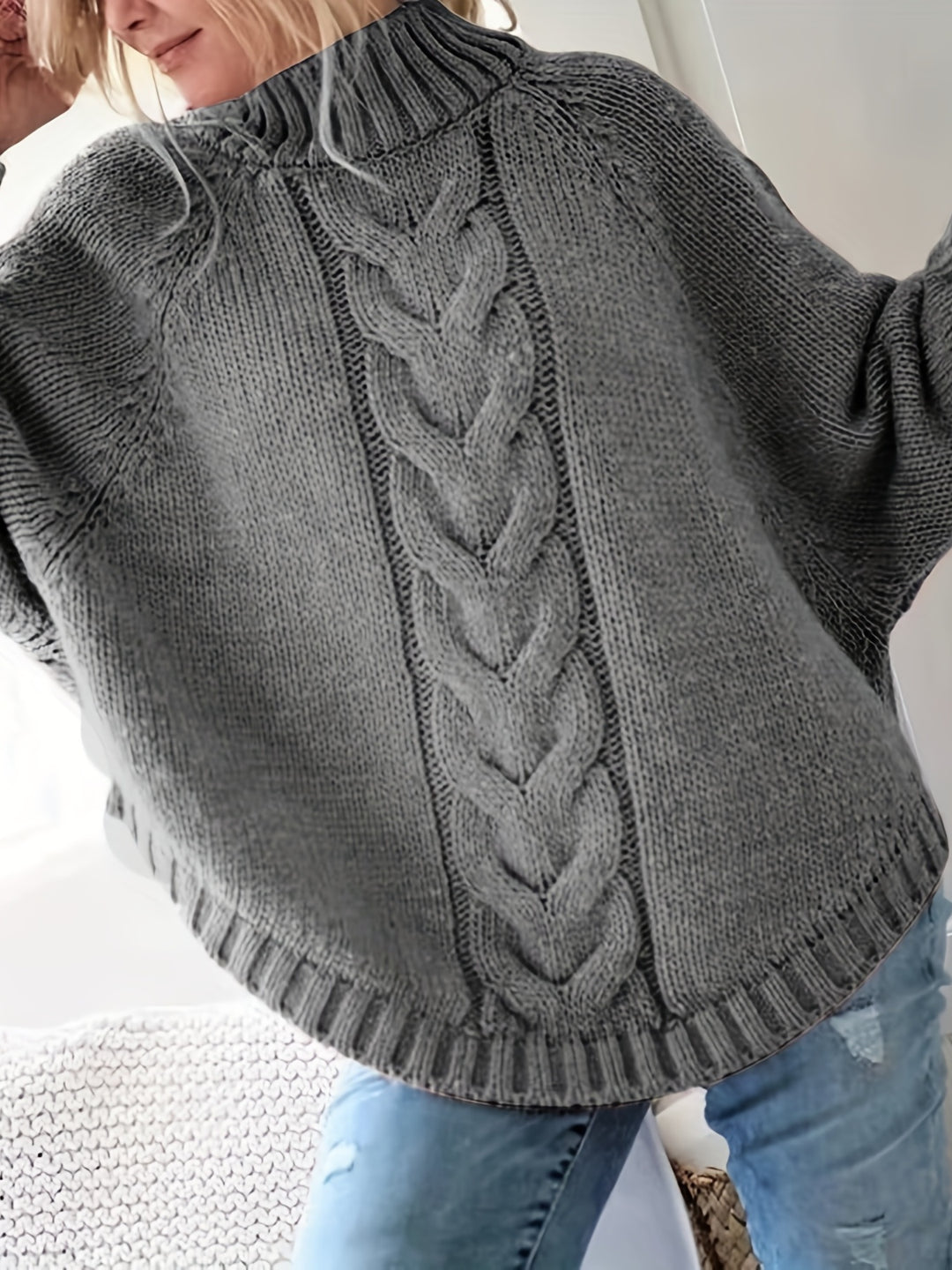 Gretchen | Cable-Knit High-Neck Sweater