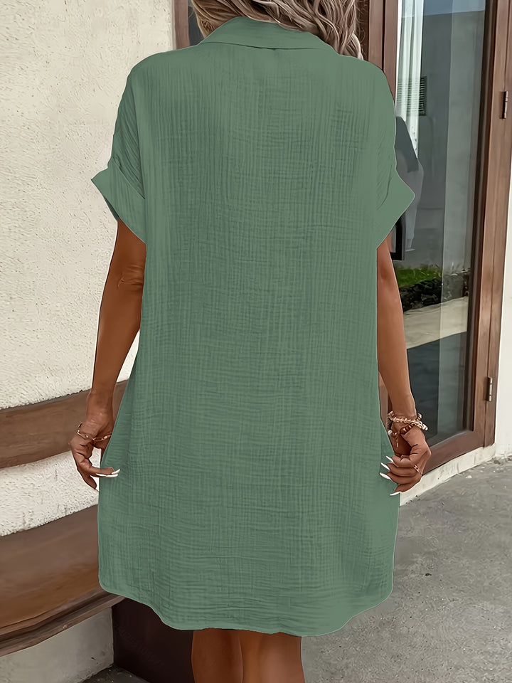 Georgia | Relaxed Button-Front Shirt Dress