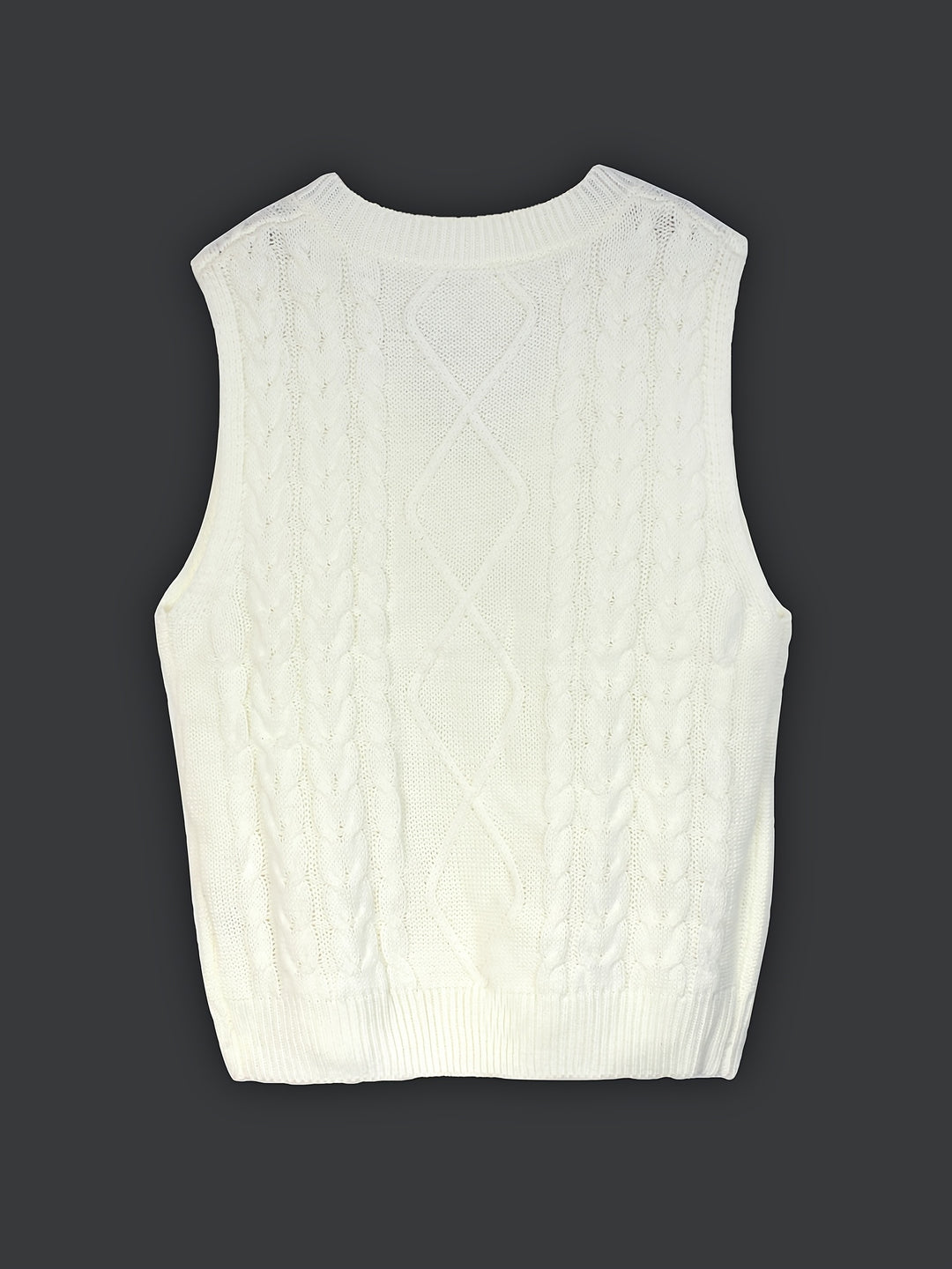 Vivian | Cable-Knit V-Neck Sweater Vest