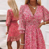 Bridgette | Elegant Floral Wrap Dress