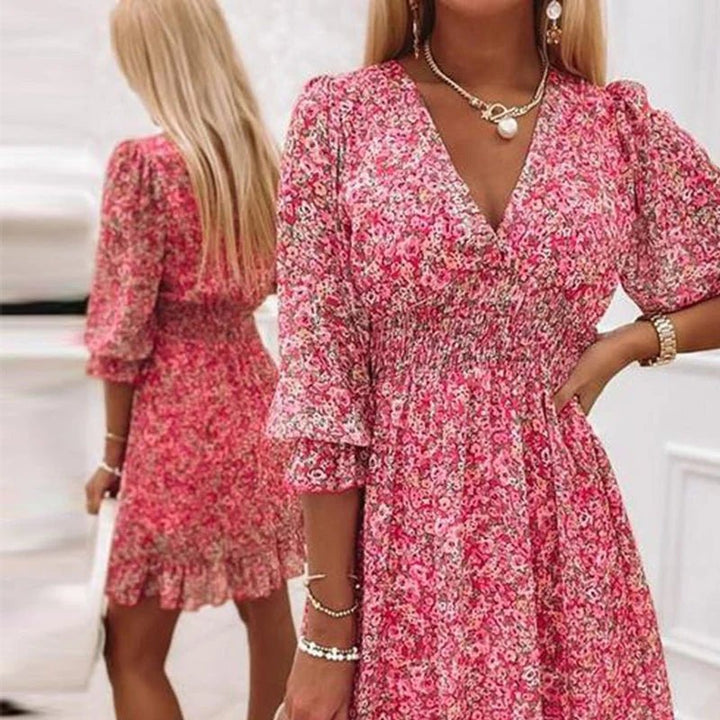 Bridgette | Elegant Floral Wrap Dress