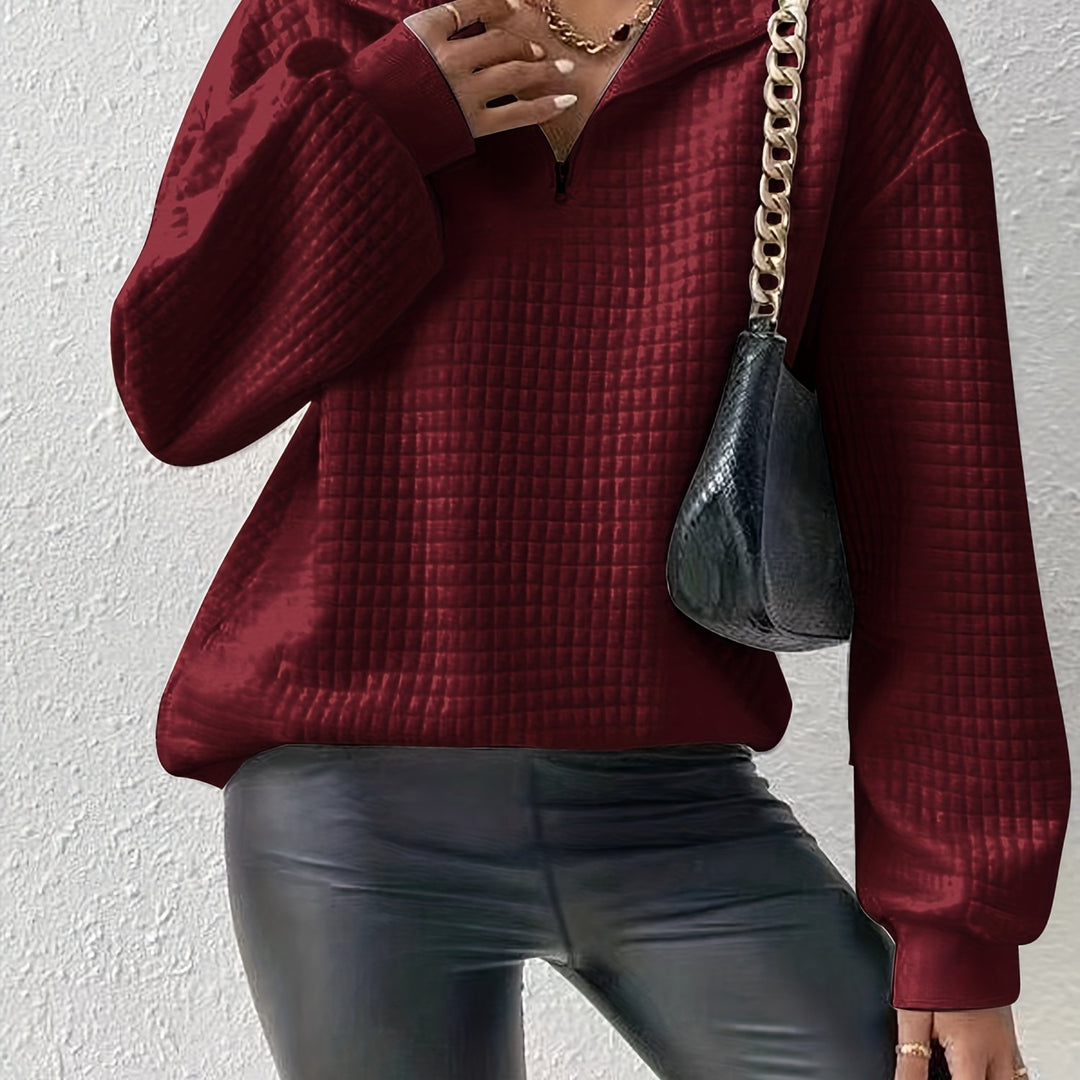 Elspeth | Relaxed Quarter-Zip Sweater