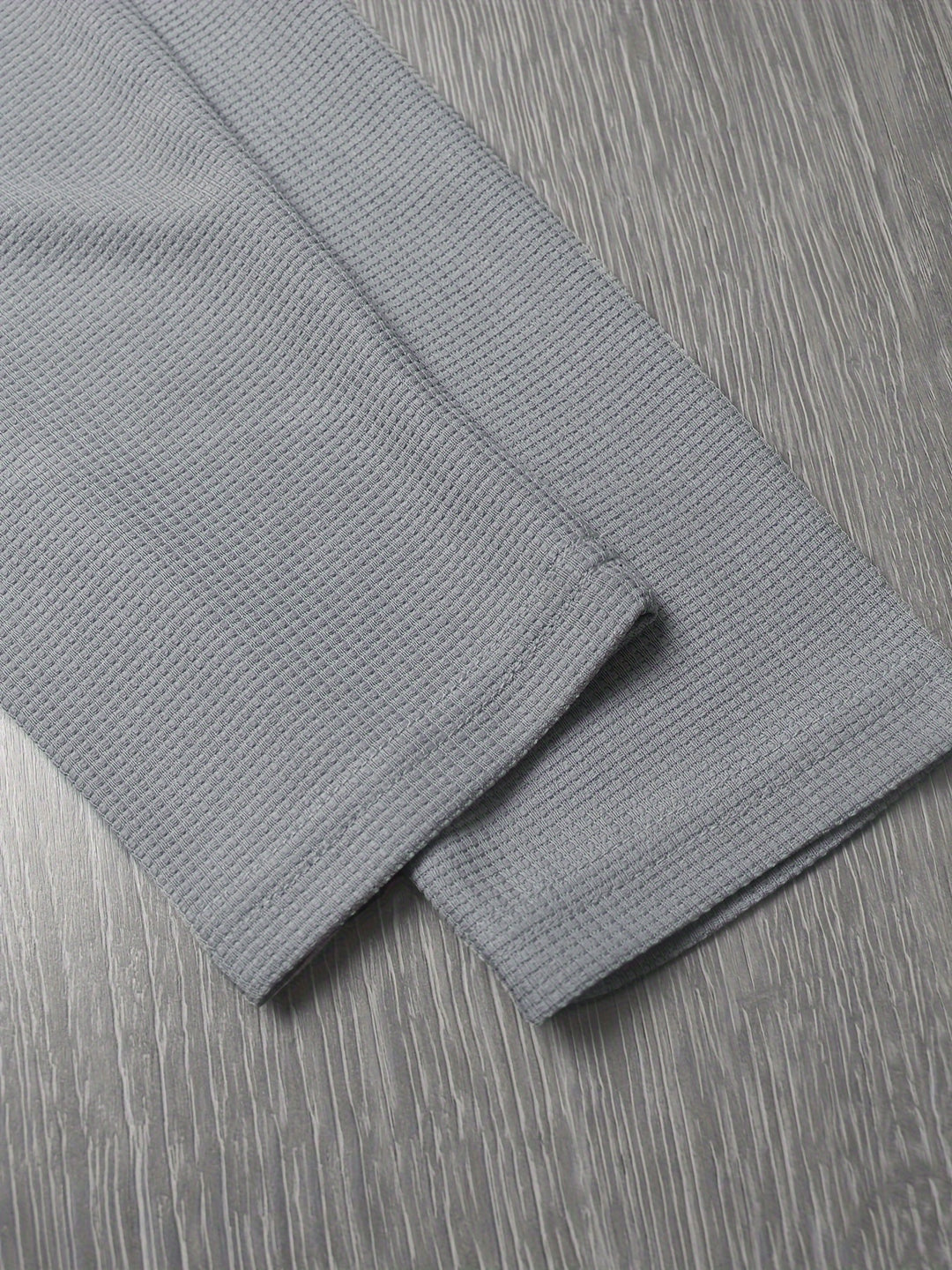 Roland | Textured Button-Placket Long-Sleeve Top