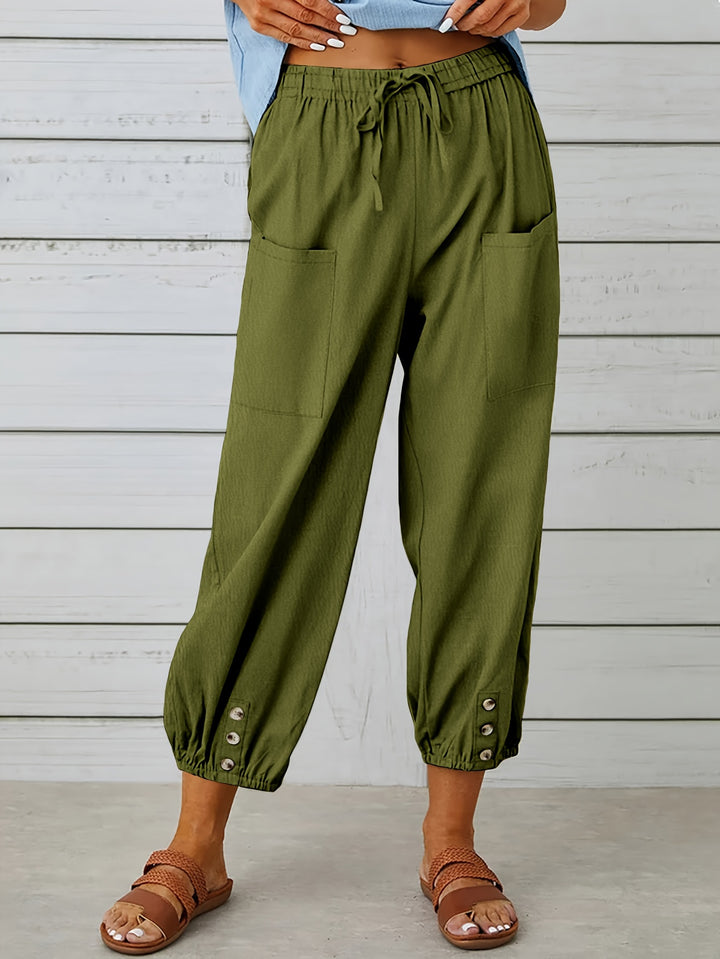 Colleen | Relaxed Drawstring Capris