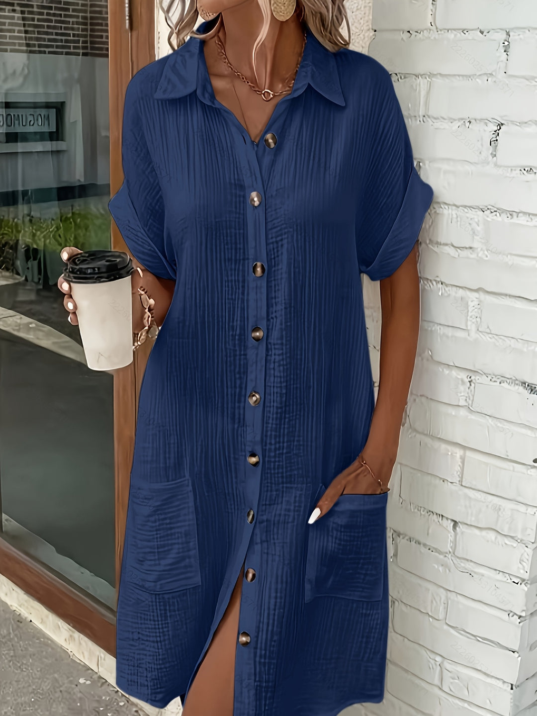 Georgia | Relaxed Button-Front Shirt Dress
