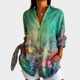Cassidy | Watercolour Print Blouse