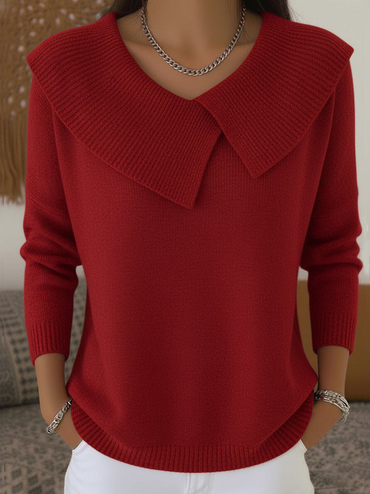 Emeline | Soft-Collar Knit Sweater