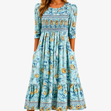 Frederica | Floral Smocked Tiered Midi Dress