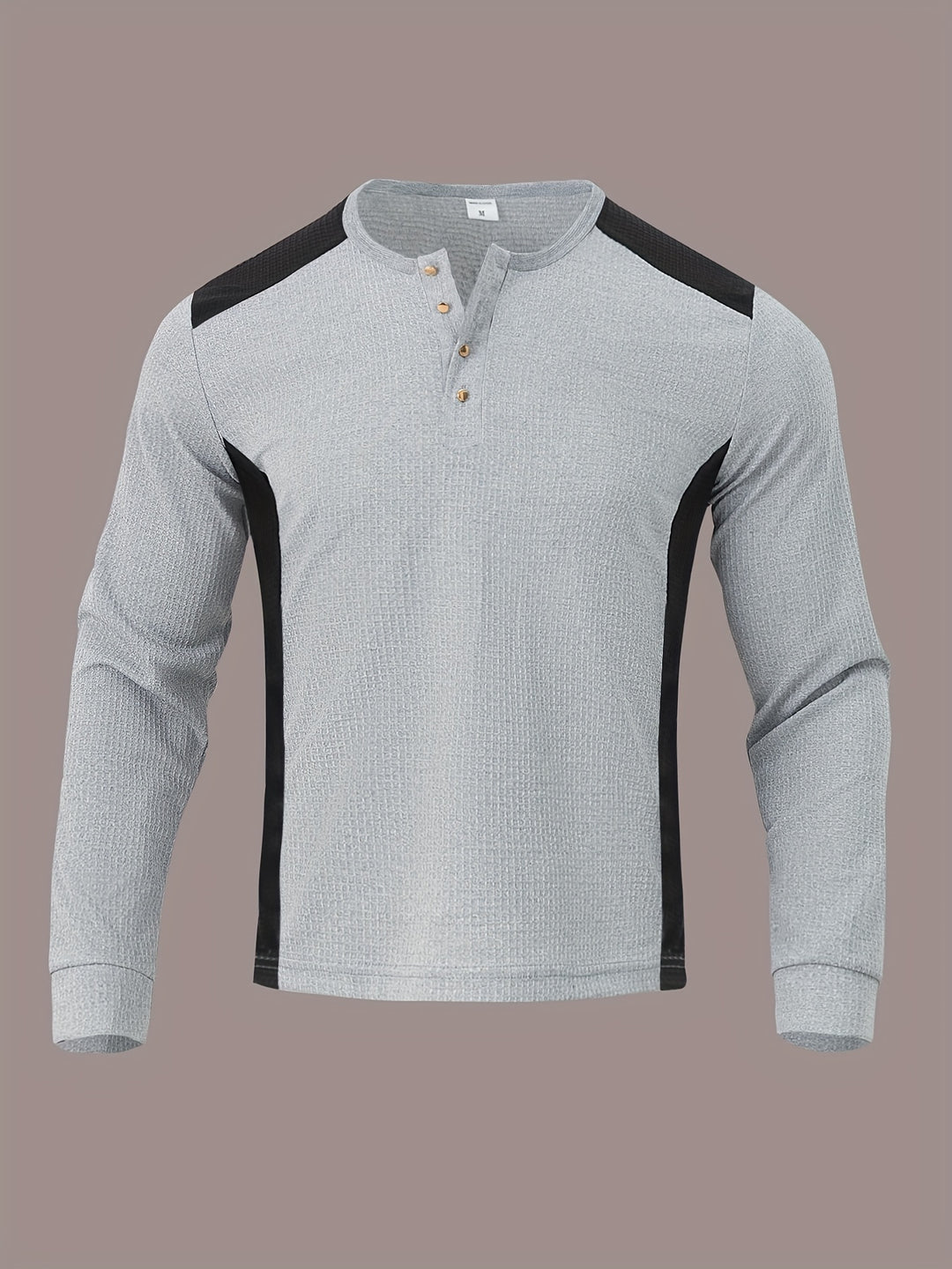 Bryce | Textured Contrast Henley Shirt