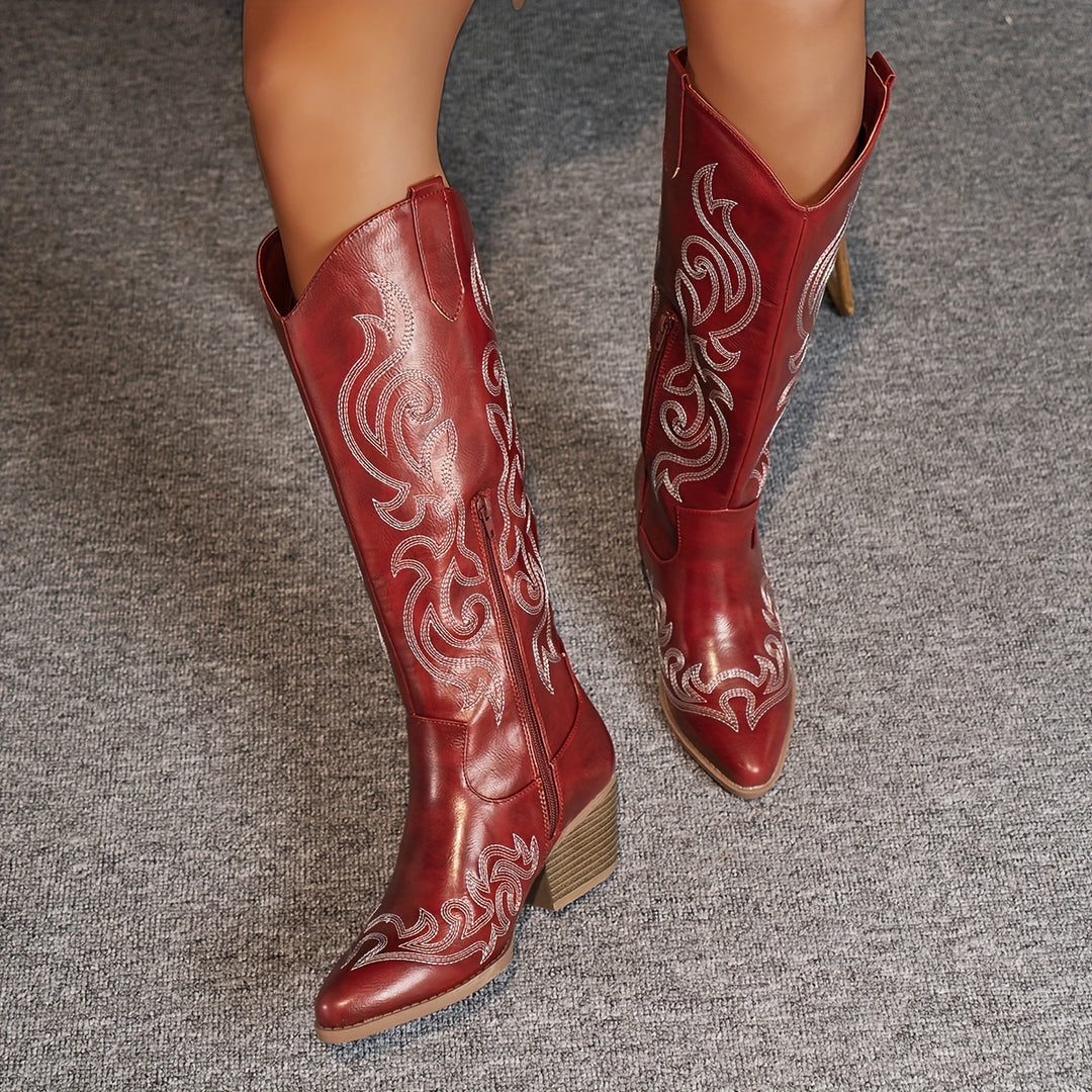 Delaney | Embroidered Western Boots
