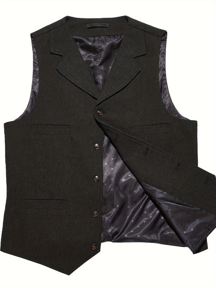 Grayson | Tailored Herringbone Waistcoat
